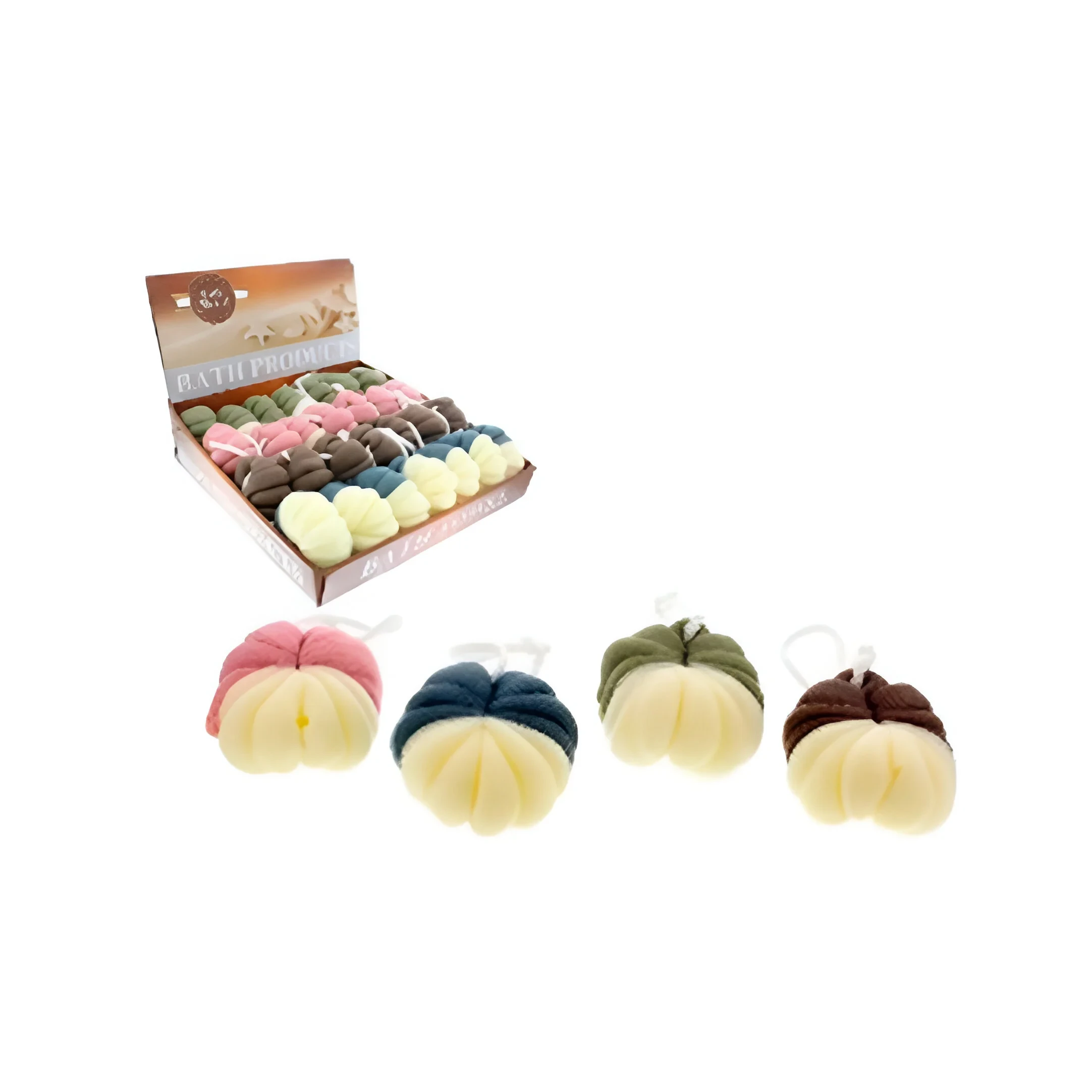 ESPONJA P/ BAÑO 45 G 734-36835 CREMA/GRIS,CREMA/CHOCOLATE,CREM A/ROSADO,CREMA/VERDE