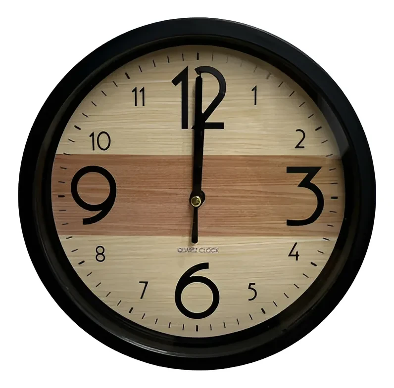 RELOJ DE PARED (650-2) NEGRO/BLANCO/CHOCOLATE