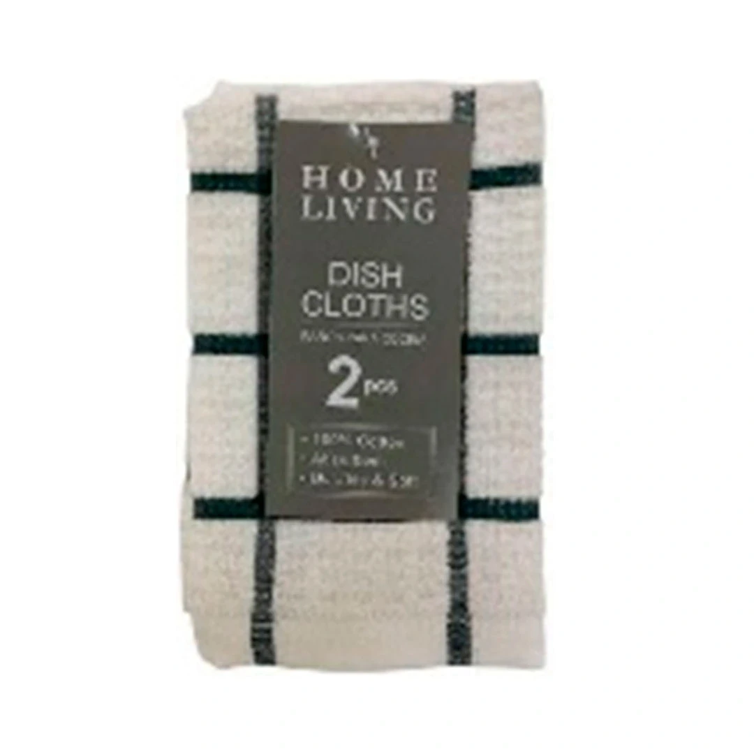 TOALLA P/ COCINA 2PZAS 12X12" 44G 768-1433598 BLANCO/AZUL