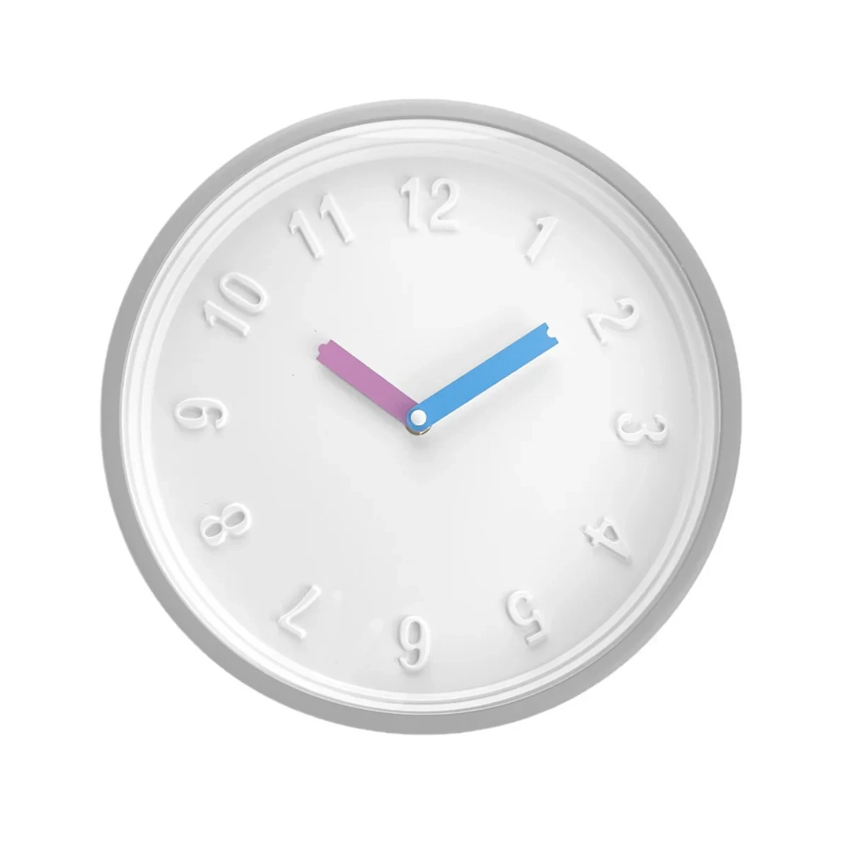 RELOJ DE PARED 30CM 602-2401908 GRIS/BLANCO